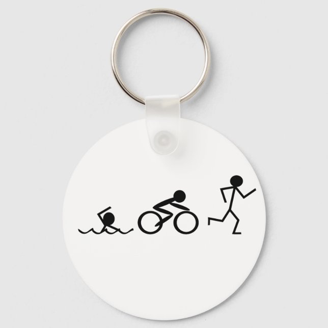 Chaveiro Triathlon Stick Figures (Frente)