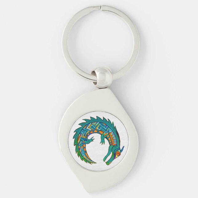 Chaveiro Tribal Alligator Art (Frente)