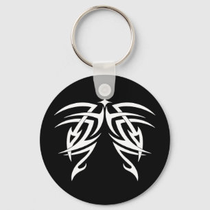 Chaveiro Tribal branco preto clássico elegante simples