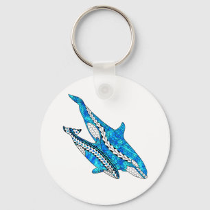 Chaveiro Tribal Orca Whales