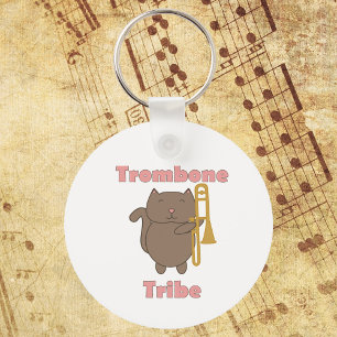 Chaveiro Tribo do Trombone Gatinho Fofo Letras Rosa
