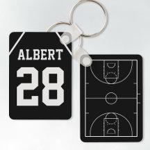 Tribunal de Basquete Preto e Branco Personalizado