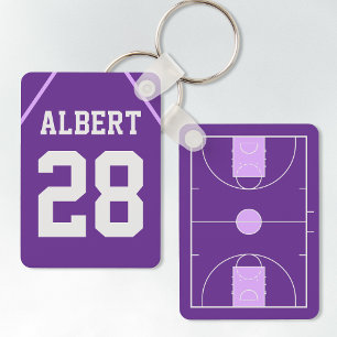 Chaveiro Tribunal de Basquete Purple Personalizado com Nome