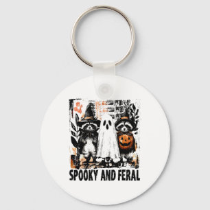Chaveiro Tric Ghost Raccoon, Cute Ghost Cute E Feral Hallow
