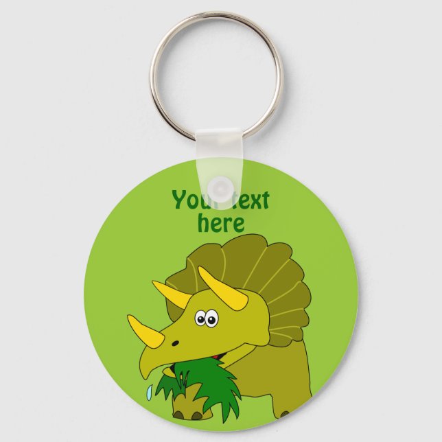 Chaveiro Tricerátops Verdes Bons Dinossauro (Frente)