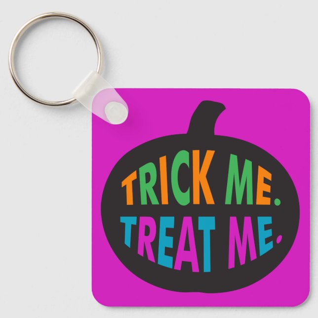 Chaveiro Trick Me Tratar, Halloween Multi-Color (Frente)