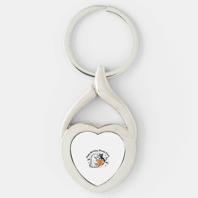 Chaveiro Trick-or-Treatores de Gato Assaltado (Frente)