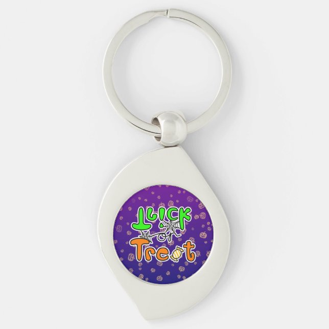 Chaveiro Trick ou Treat no Halloween (Frente)