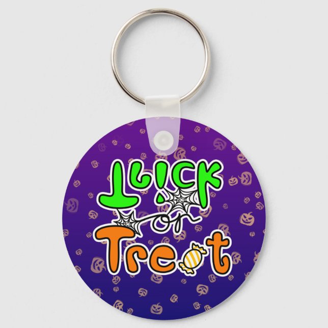 Chaveiro Trick ou Treat no Halloween (Frente)
