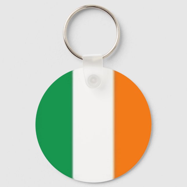 Chaveiro Tricolor Irlandês - Bandeira da Irlanda (Frente)