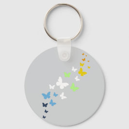 Chaveiro Trilha da Borboleta AroAce Agender Pride