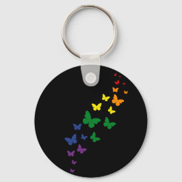Chaveiro Trilha do Arco-íris LGBTQ Borboleta
