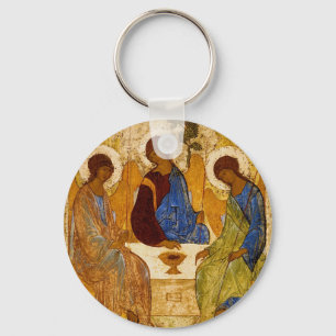 Chaveiro Trindade de Rublev na mesa