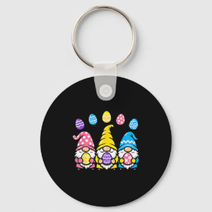 Chaveiro Trio de ovos de gnomo de Páscoa cute primavera