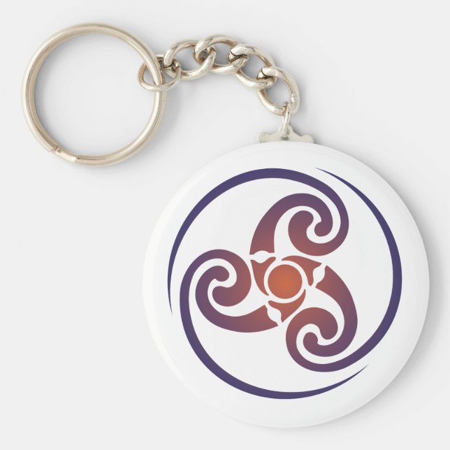 Chaveiro Triskele, Espiral triplo, Símbolo Triskelion Celti (Frente)