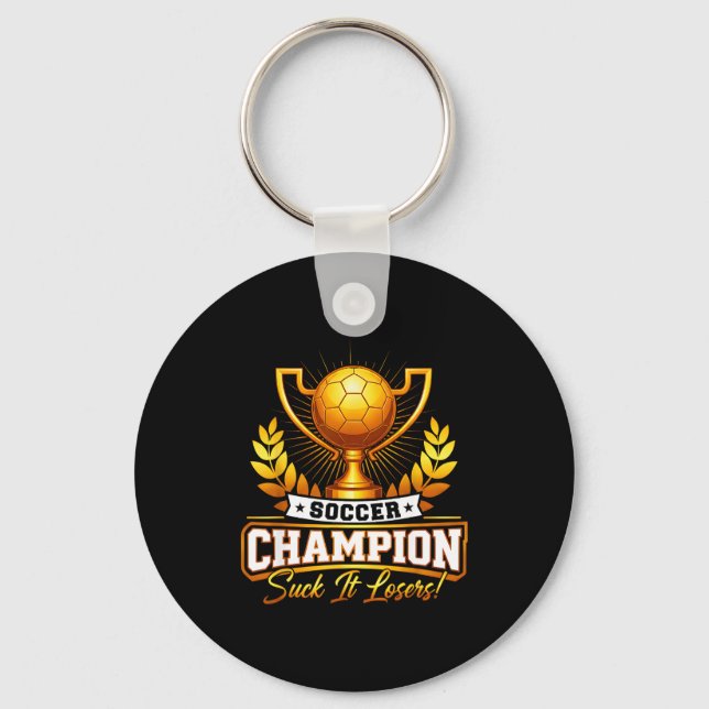 Chaveiro Troféu de Campeão de Futebol Engraçado  (Frente)