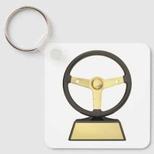 Chaveiro Troféu de volante de ouro