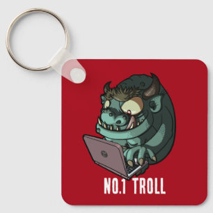 Chaveiro Troll De Internet Do Troll N.º 1 Na Cartoon Do Lap