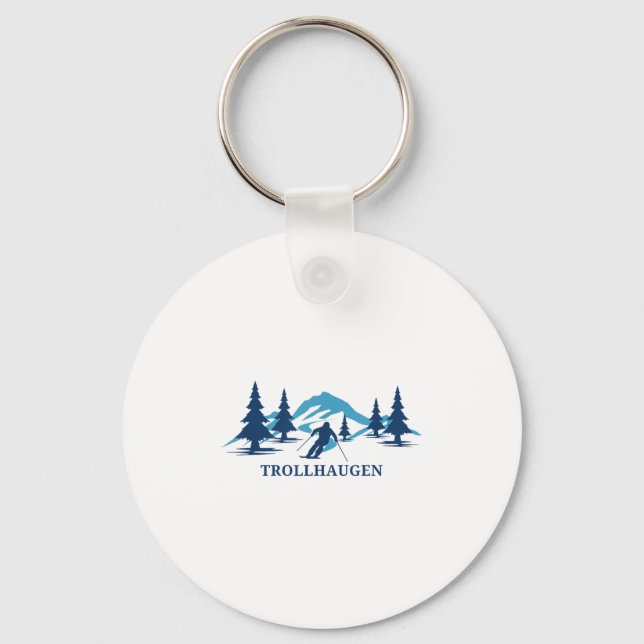 Chaveiro Trollhaugen Wisconsin Ski Resort Skiier _1 (Frente)