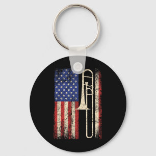 Chaveiro Trombone Estados Unidos Bandeira Americana Shirt J