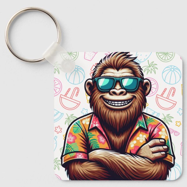 Chaveiro Tropical/Beach yeti/bigfoot (Frente)