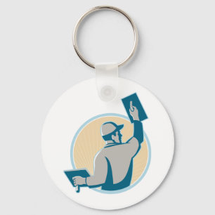 Chaveiro trowel do trabalhador da construção do plasterer