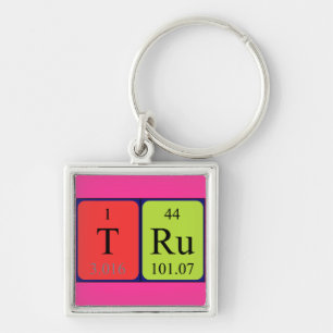 Chaveiro Tru periódica mesa name keyring