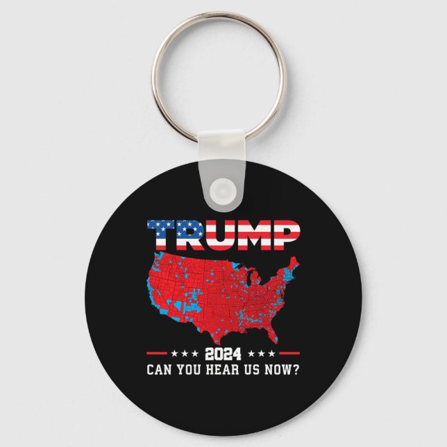 Chaveiro Trump 2024 Pode Nos Ouvir Agora Mapa Das Eleições  (Frente)