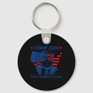 Chaveiro Trump 2024 Salve a América novamente bandeira amer