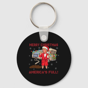 Chaveiro Trump 2024 Ugly Sweater Feliz Natal da América