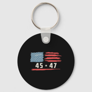 Chaveiro Trump 45 47 Presidente Vintage American Flag 2024