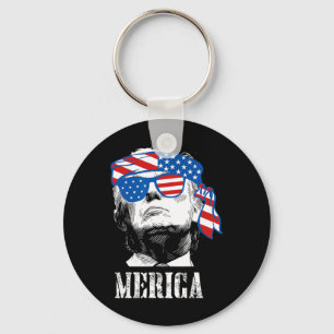 Chaveiro Trump 4 De Julho Bandeira Americana EUA Masculino