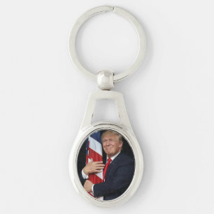 Chaveiro Trump Abrangendo A Bandeira Americana