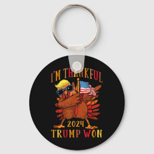 Chaveiro Trump Ação de Graças... sou o Trump Won.