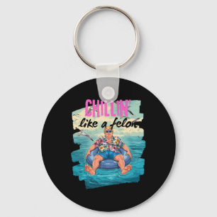 Chaveiro Trump Chillin Como Um Felon Summer Retro Piscina F