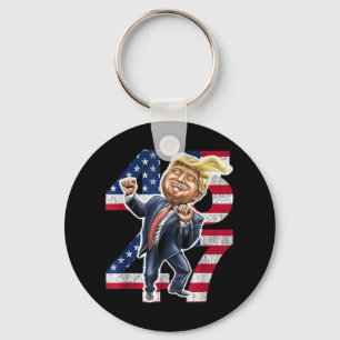 Chaveiro Trump Dance 45 47 American Flag Trump 2024