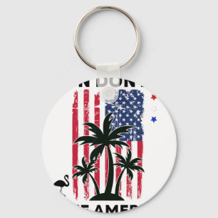 Chaveiro Trump Desantis Ron Don 24' Bandeira Americana Flam