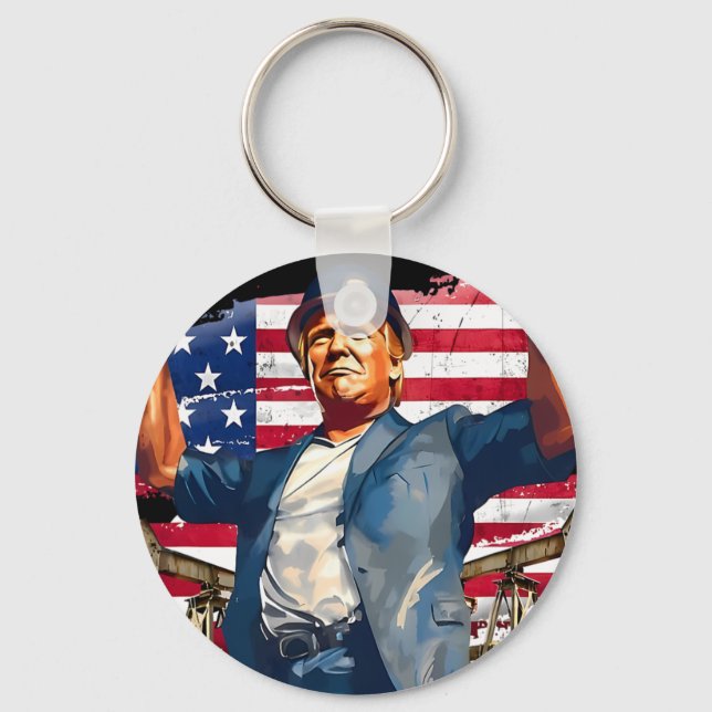 Chaveiro Trump Drill Baby Drill Trump 2024  (Frente)