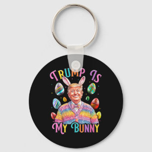 Chaveiro Trump É Meu Coelho Caça Ovos da Primavera Faz Pásc