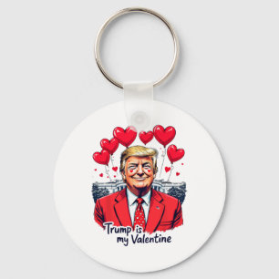 Chaveiro Trump É Meu Coração Dia de os namorados Engraçado 