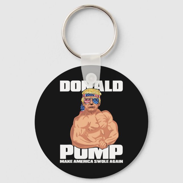 Chaveiro Trump Engraçado 4 de julho Donald Pump (Frente)