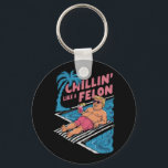 Chaveiro Trump Engraçado Chillin Como Um Felon Trump 2024<br><div class="desc">Trump Engraçado Chillin Como Um Felon Trump 2024</div>