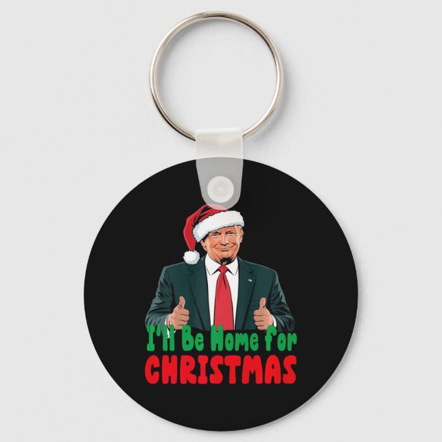 Chaveiro Trump Eu Estarei Em Casa Para O Natal Humoroso Tru (Frente)