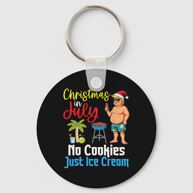 Chaveiro Trump Feliz Natal Em Dia De Julho Sem Biscoitos Ap (Frente)