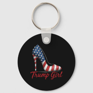 Chaveiro Trump Girl High Heel Stilettos, American Flag Trum