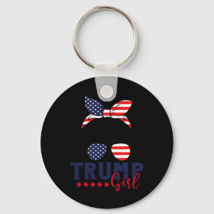 Chaveiro Trump Girl Messy Bun Trump 2024 Eleição Americana