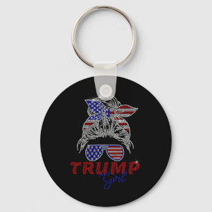 Chaveiro Trump Girl Messy Bun Voting For Trump 2024 Faux Rh