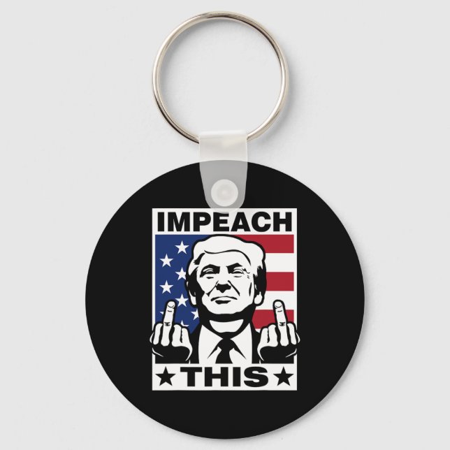 Chaveiro Trump Impeça Isso EUA Dedos Engraçado  (Frente)