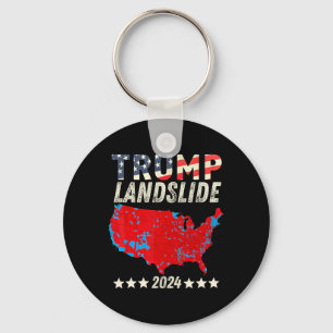 Chaveiro Trump Landslide 2024 Mapa Eleitoral de Suporte Tru