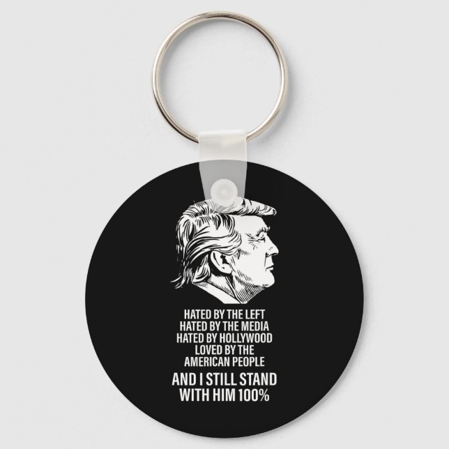 Chaveiro Trump Odeado Pela Esquerda Odeado Pela Mídia  (Frente)